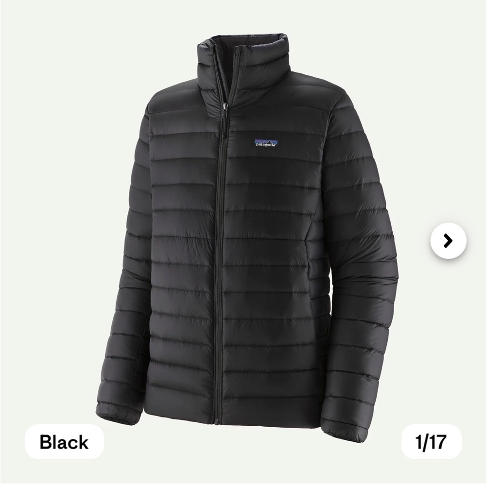 Men's Patagonia Down Sweater - Black Puffer Jacket
